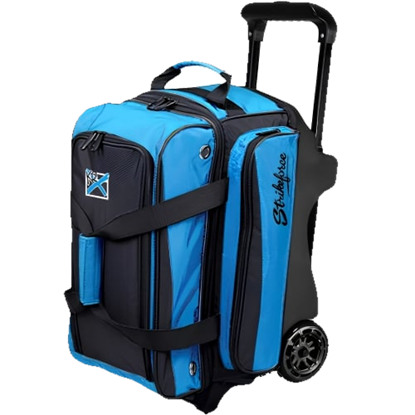 Picture of KR Strikeforce Konvoy 2 Ball Double Roller Black Caribbean Blue Bowling Bag