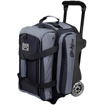 Picture of KR Strikeforce Konvoy 2 Ball Double Roller Black Smoke Bowling Bag