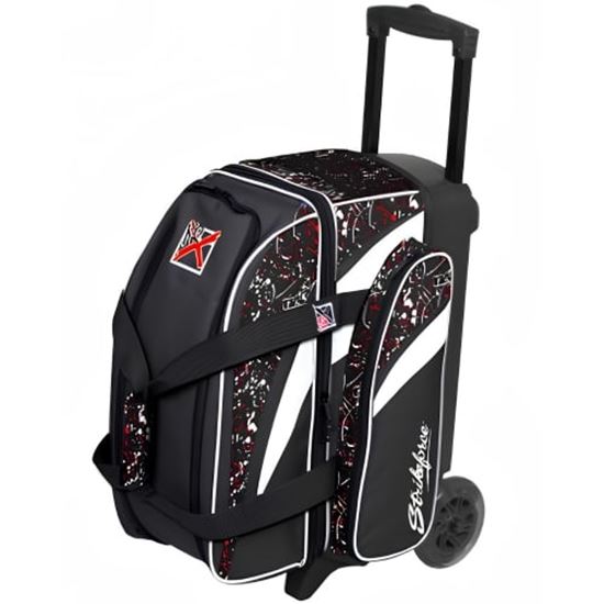 Picture of KR Cruiser 2 Ball Double Roller Black Red White Splash Bowling Bag