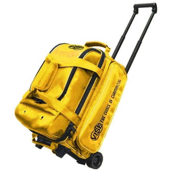 Picture of VISE 2 Ball Economy Double Roller Yellow Bowling Bag