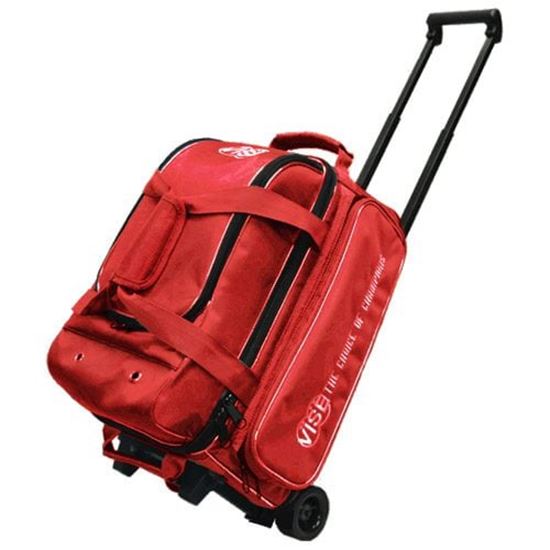 Picture of VISE 2 Ball Economy Double Roller Red Bowling Bag