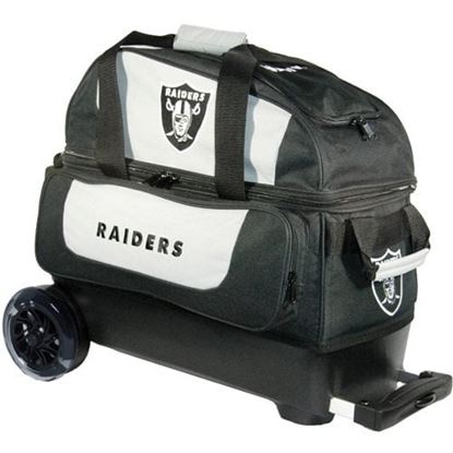 Picture of KR NFL 2 Ball Double Roller Raiders Bowling Bag