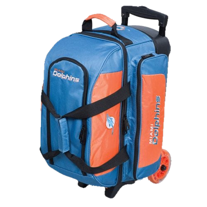 Picture of KR NFL 2 Ball Double Roller Miami Dolphins Bowling Bag