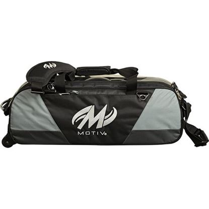 Picture of Motiv Ballistix 3 Ball Triple Tote Covert Black Bowling Bag