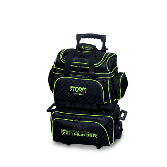 Picture of Storm 4 Ball Rolling Thunder Checkered Black Lime Bowling Bag