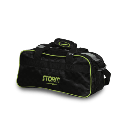 Picture of Storm 2 Ball Double Tote Checkered Black Lime Bowling Bag