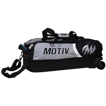 Picture of Motiv Apex 3 Ball Triple Tote Roller Silver Bowling Bag