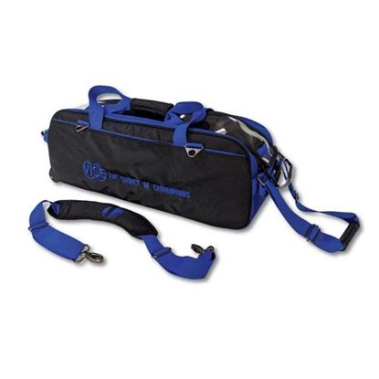 Picture of VISE 3 Ball Triple Tote Black Blue Bowling Bag