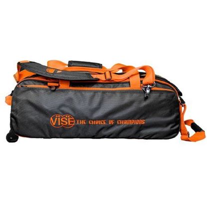 Picture of VISE 3 Ball Triple Tote Black Orange Bowling Bag