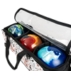 Picture of KR Dye Sub 3 Ball Slim Triple Roller Splash White Black Red Bowling Bag